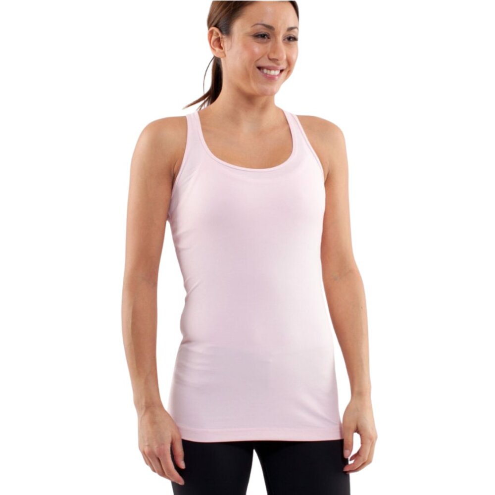 EUC Lululemon Cool Racerback Tank in Heathered Pig Pink Size 8